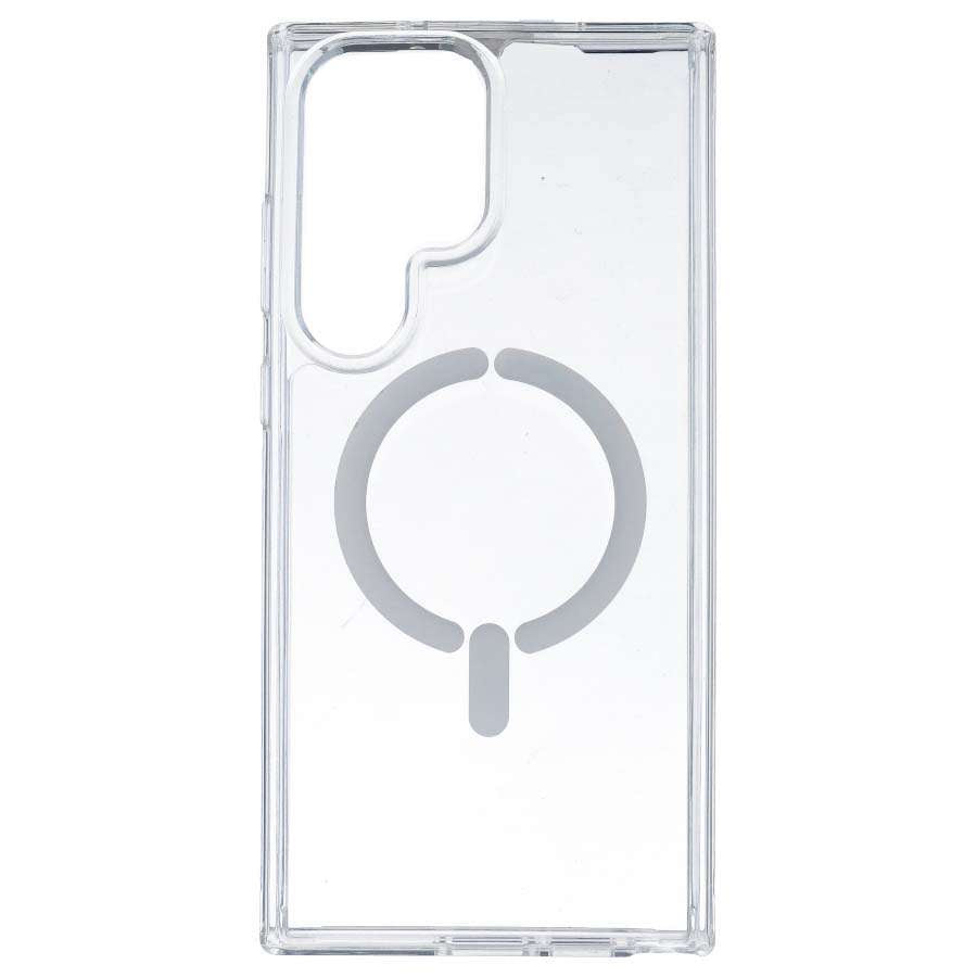 Cover Trasparente Logo Compatibile con MagSafe per Samsung Galaxy S23 Ultra