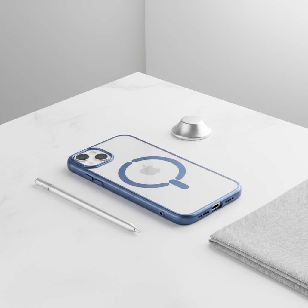 Cover Iron Logo Compatibile con MagSafe per iPhone 14