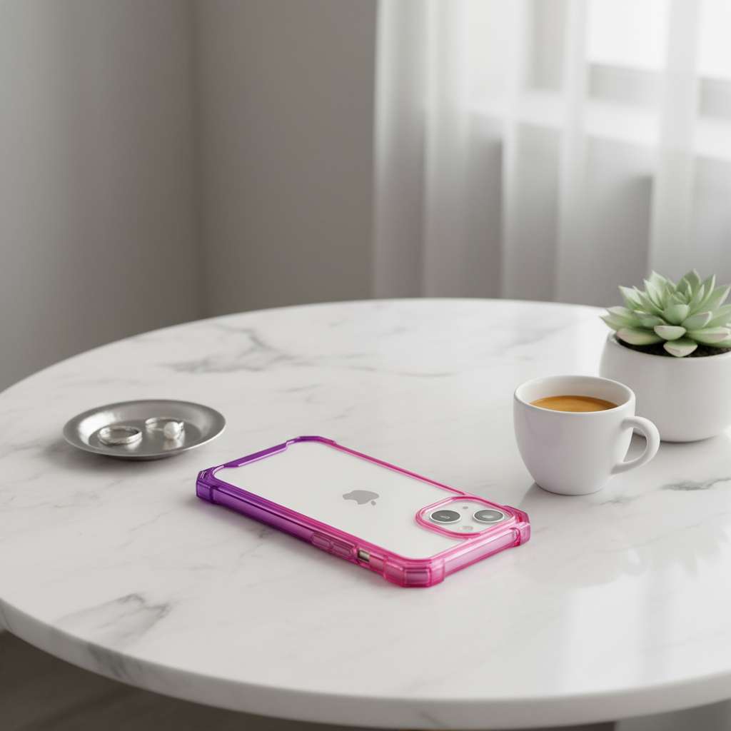 Cover Rinforzata Sfumata con Laccetto per iPhone 15