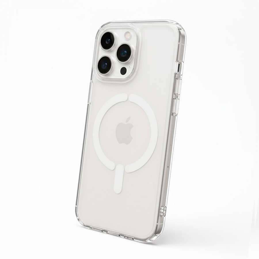 Cover Trasparente Logo Compatibile con MagSafe per iPhone 16 Pro