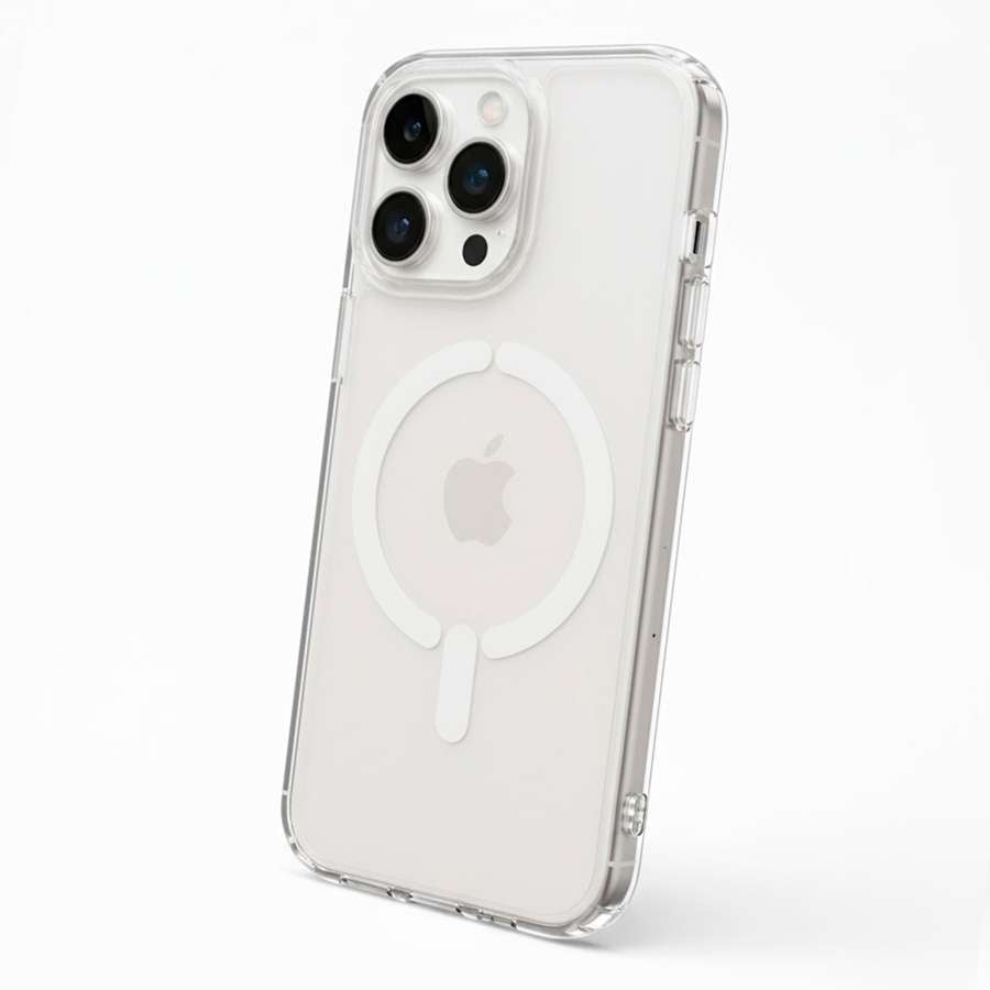 Cover Trasparente Logo Compatibile con MagSafe per iPhone 16 Pro Max
