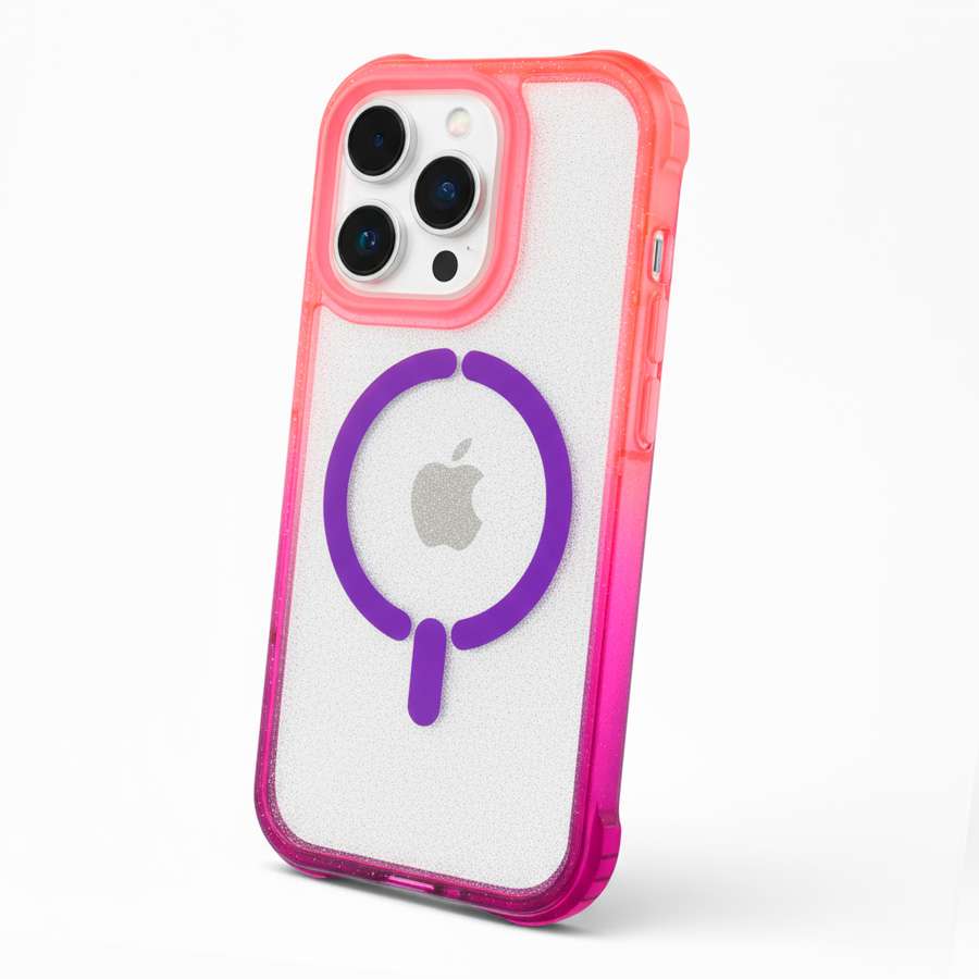 Cover Bumper Rinforzata Sfumata Compatibile con MagSafe per iPhone 16 Pro Max