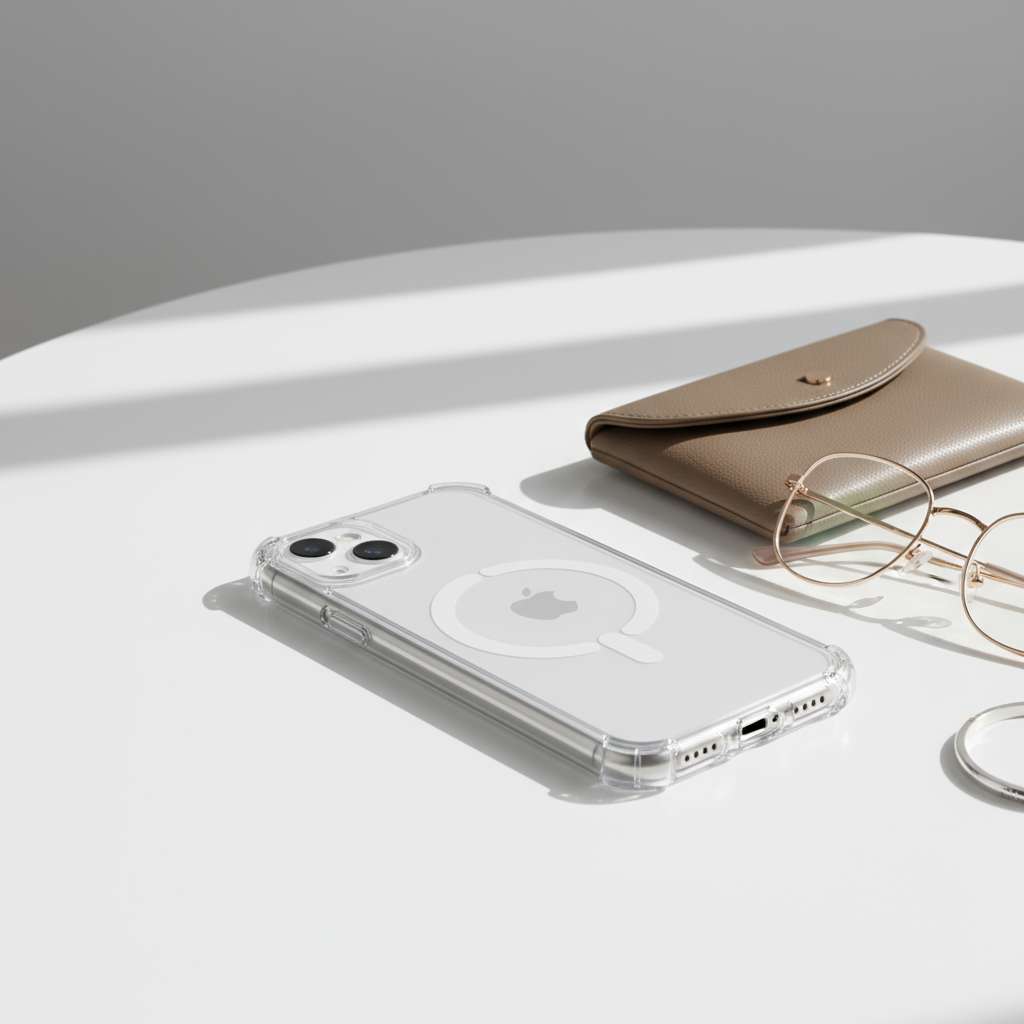 Cover Rinforzata Antiyellow Compatibile con MagSafe per iPhone 15 Plus