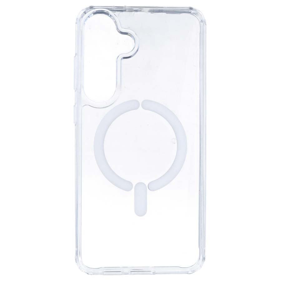 Cover Trasparente Logo Compatibile con MagSafe per Samsung Galaxy S25 Plus