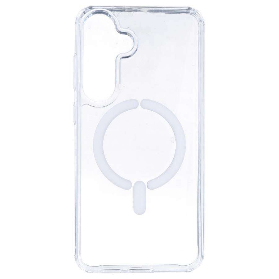 Cover Trasparente Logo Compatibile con MagSafe per Samsung Galaxy S25 Plus