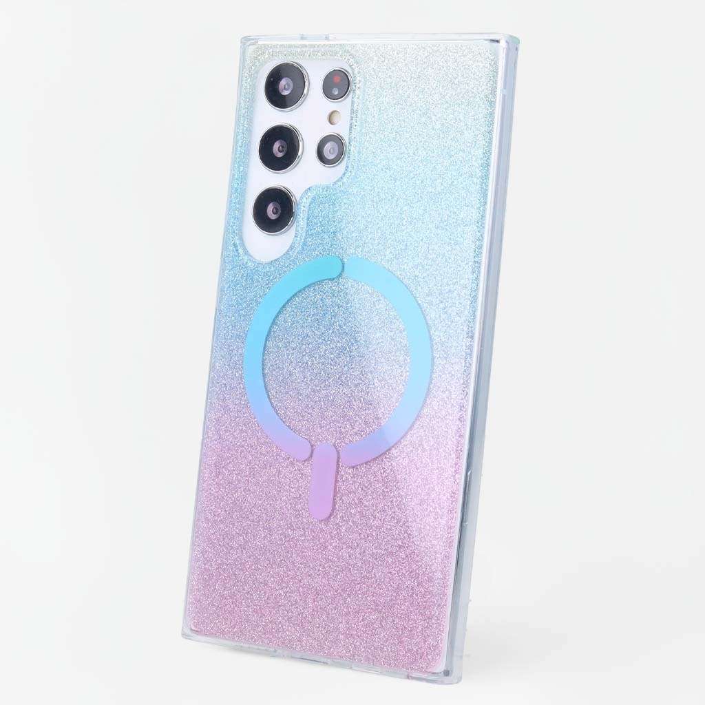 Cover Ring Glitter Compatibile con MagSafe per Samsung Galaxy S25 Ultra
