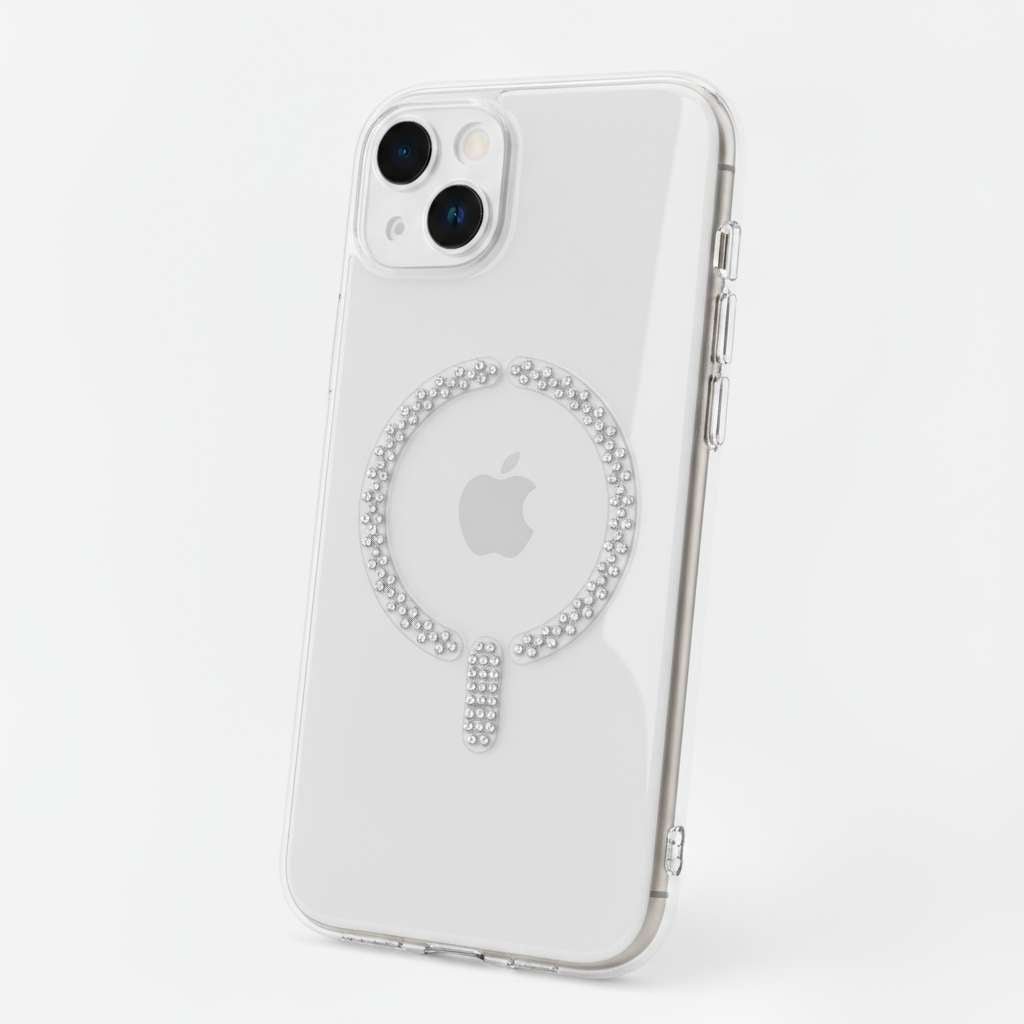 Funda Antiyellow Compatible con MagSafe con Brillantes para iPhone 14