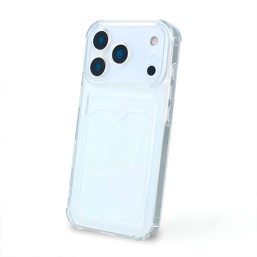 Cover Silicone Coprente con Portacarte per iPhone 17 Pro Max