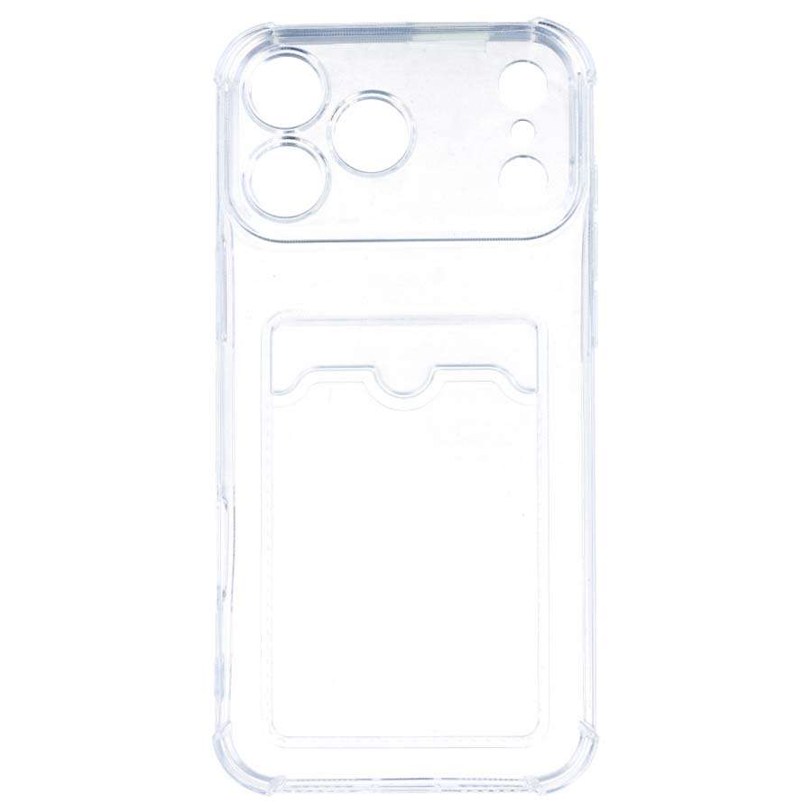 Cover Silicone Coprente con Portacarte per iPhone 17 Pro Max