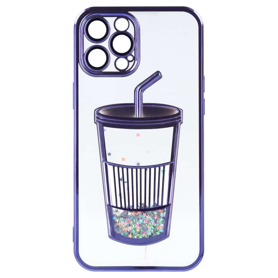 Cover Bumper con Vasca di Glitter per iPhone 12 Pro Max
