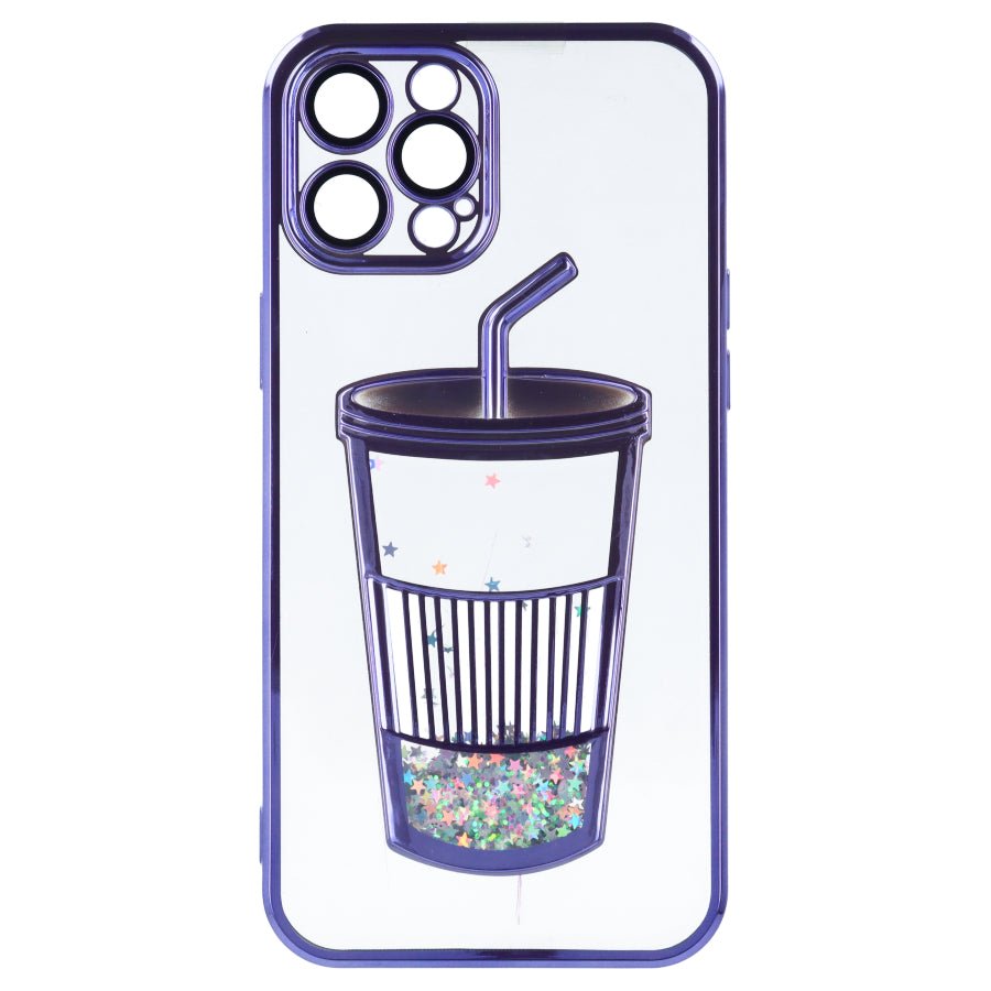 Cover Bumper con Vasca di Glitter per iPhone 12 Pro Max