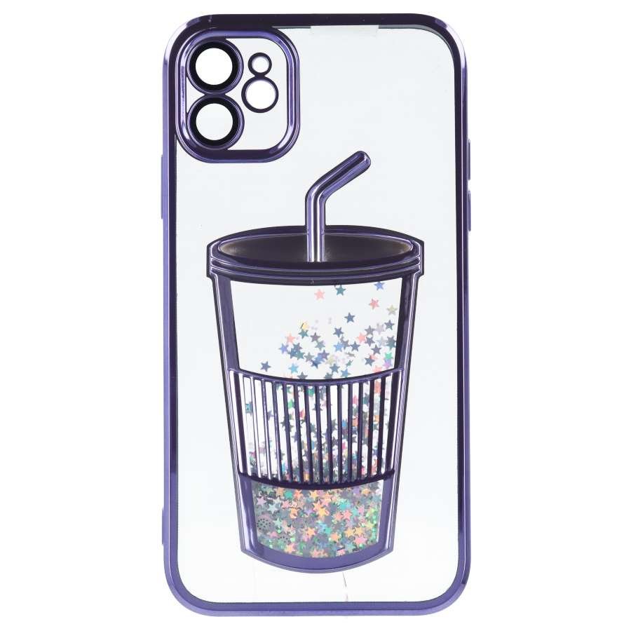 Cover Bumper con Vasca di Glitter per iPhone 11