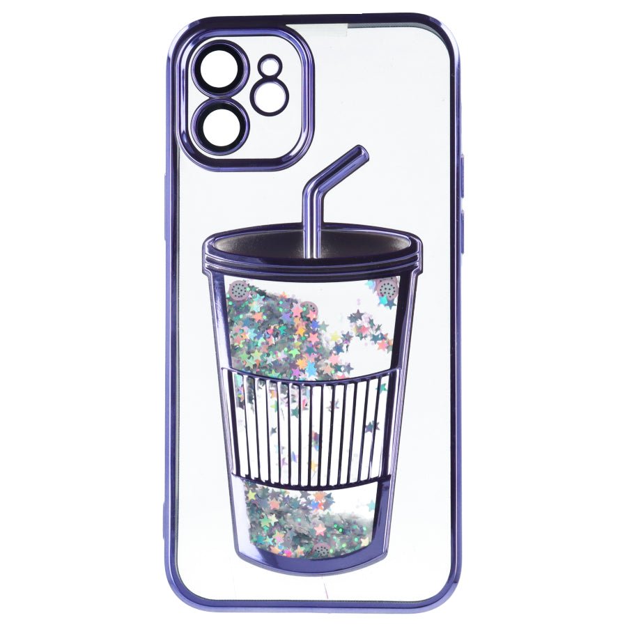 Cover Bumper con Vasca di Glitter per iPhone 12