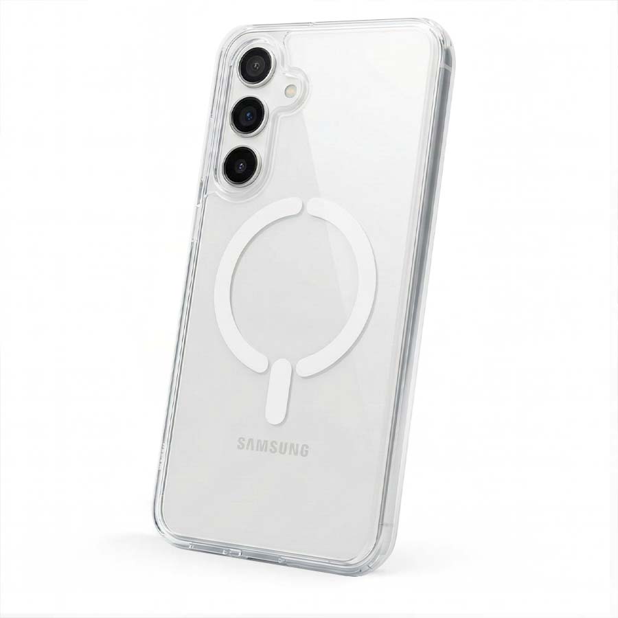 Funda Transparente Logo Compatible con Magsafe para Samsung Galaxy A56 5G