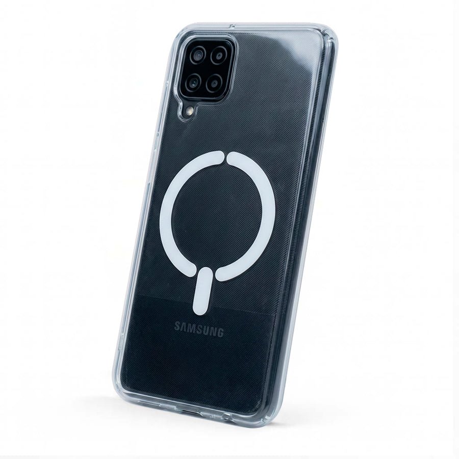 Funda Transparente Logo Compatible con Magsafe para Samsung Galaxy A12