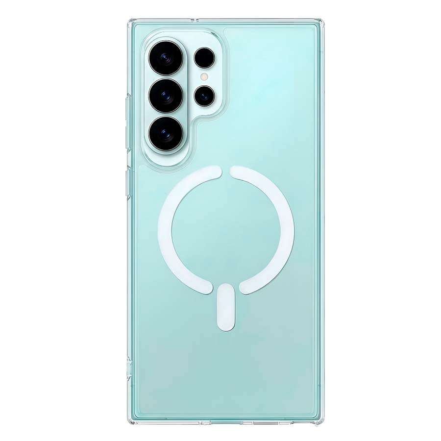 Funda Transparente Logo Compatible con Magsafe para Samsung Galaxy S26 Ultra