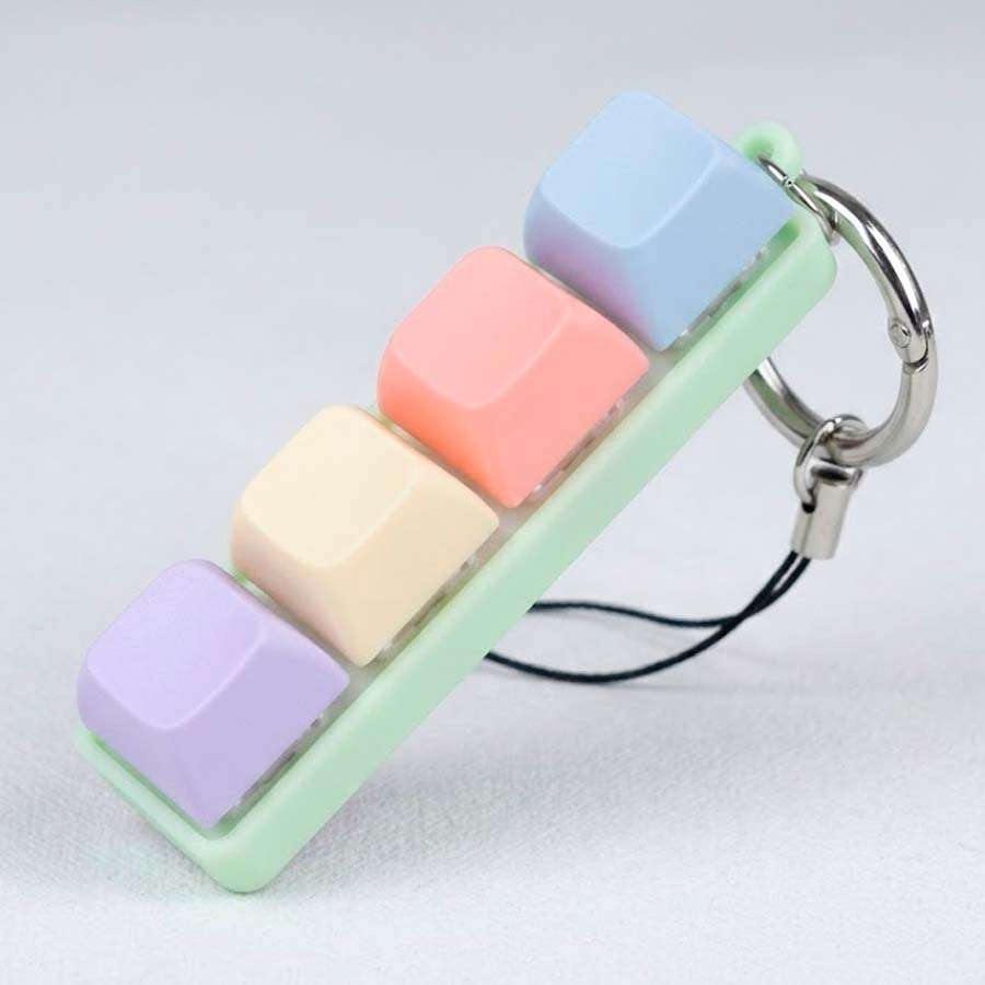Charm Colgante Tecla — Llavero Retro para Móvil