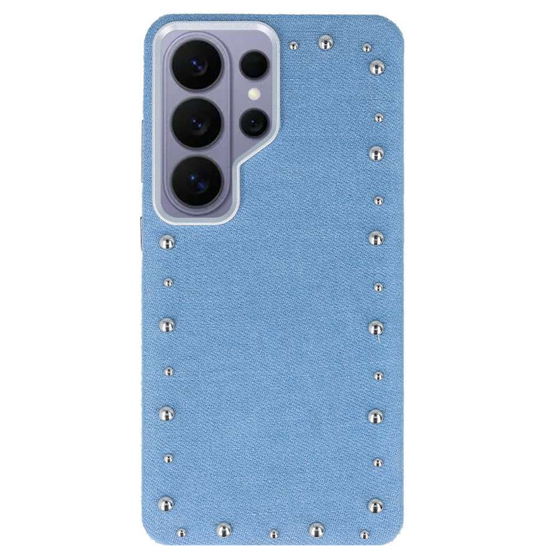 Funda Denim MagBattery para Samsung Galaxy S26 Ultra — vista frontal con acabado vaquero
