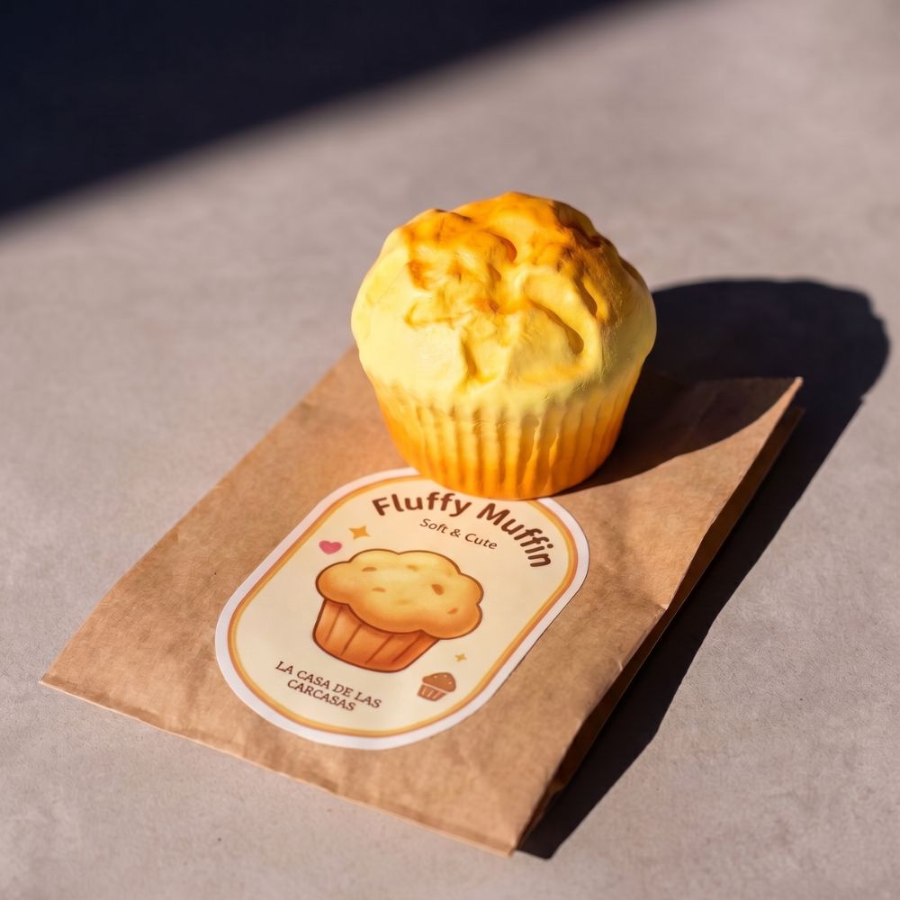 Squishy aromático forma de muffin tamaño real
