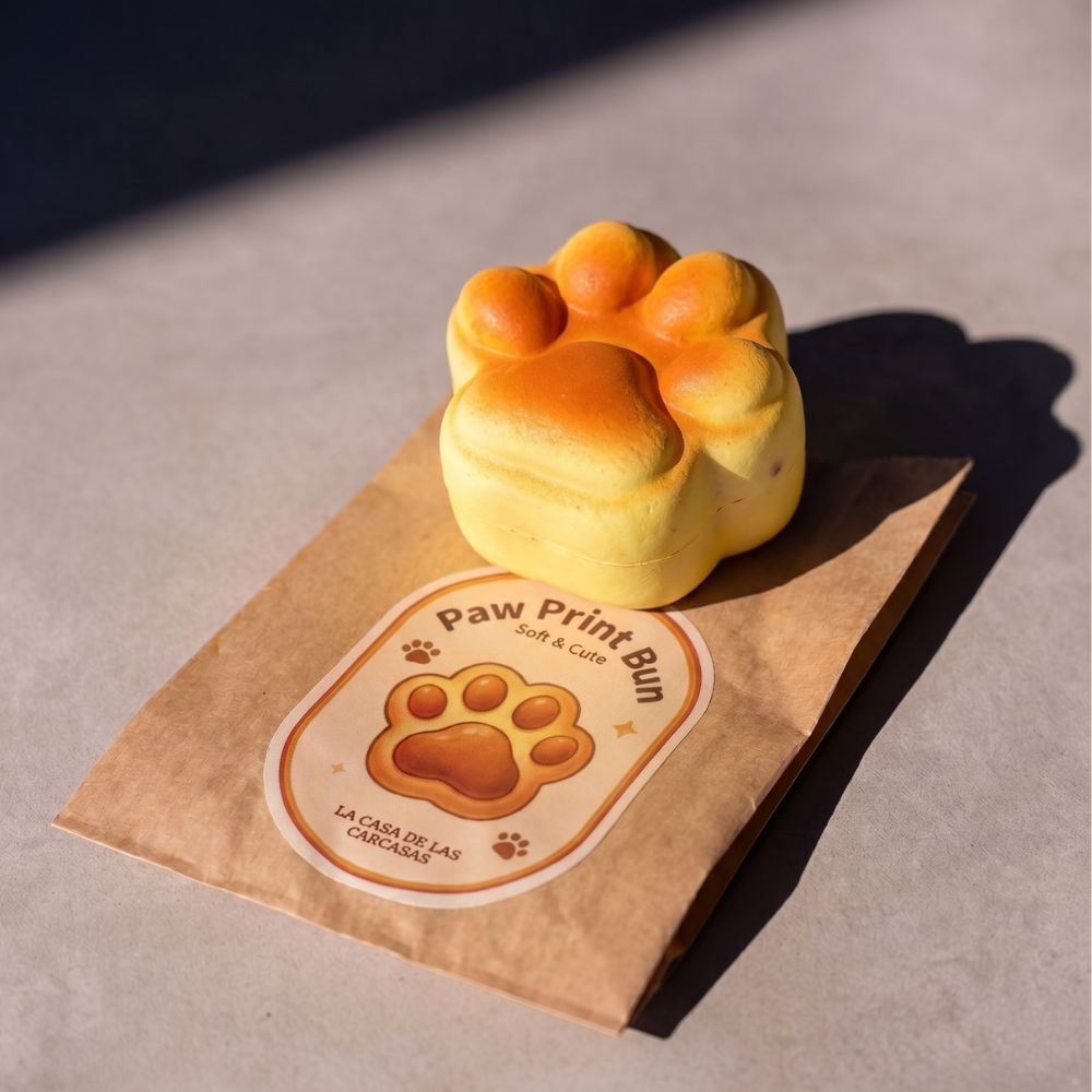 Squishy aromático forma de huella de patita tamaño real
