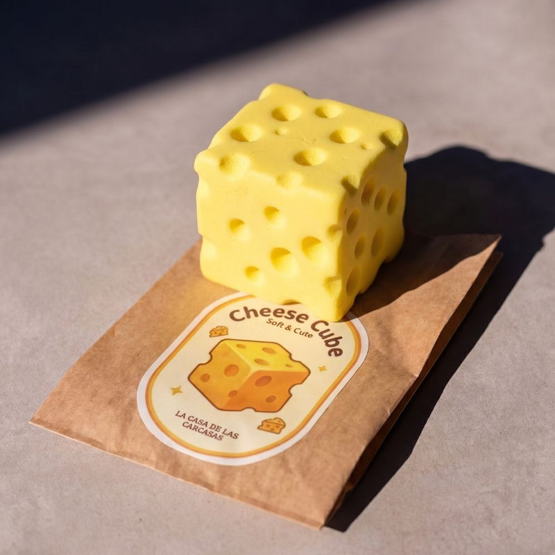 Squishy aromático forma de queso tamaño real

