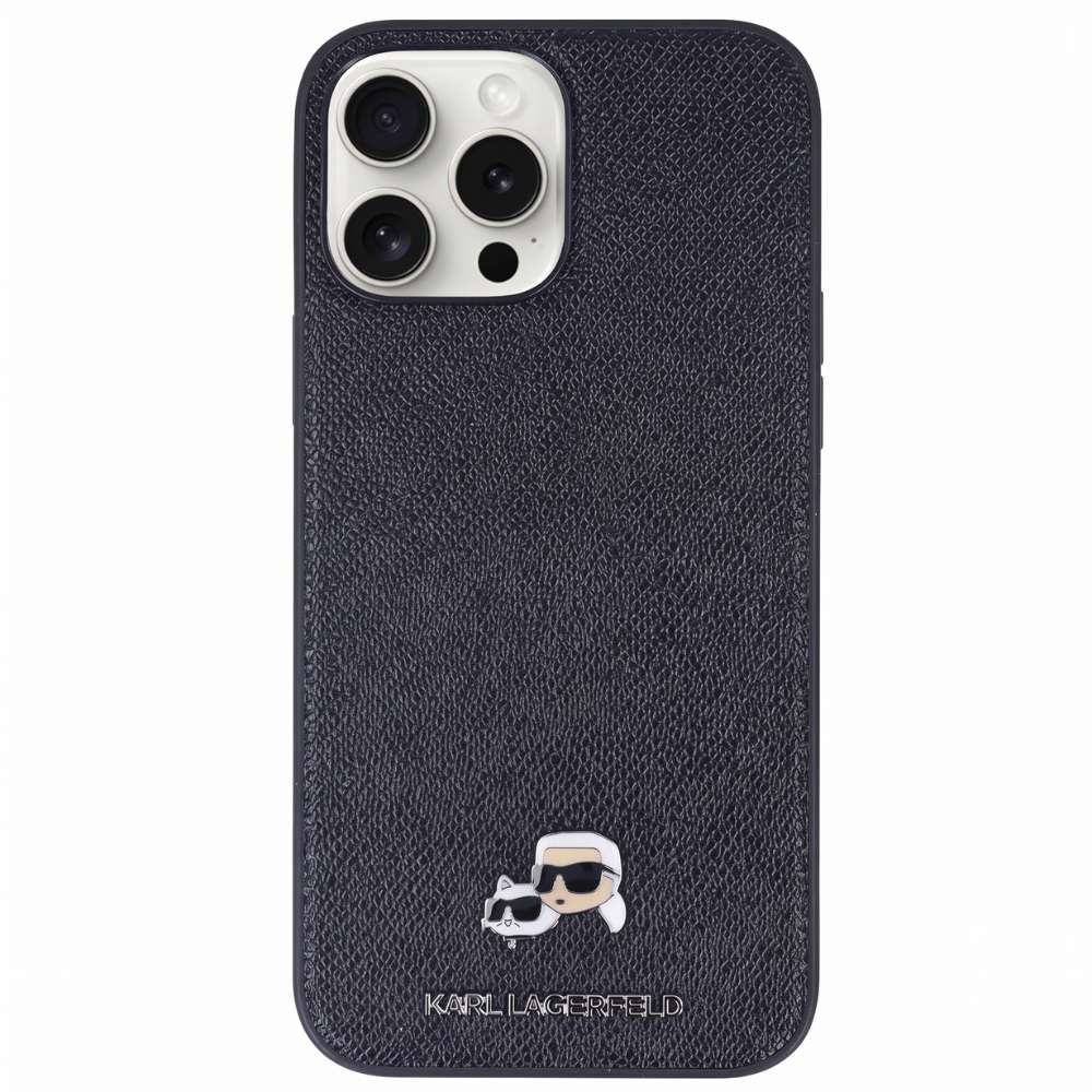 Funda Karl Lagerfeld negra para iPhone 12 Pro, colaboración La Casa de las Carcasas x Karl Lagerfeld