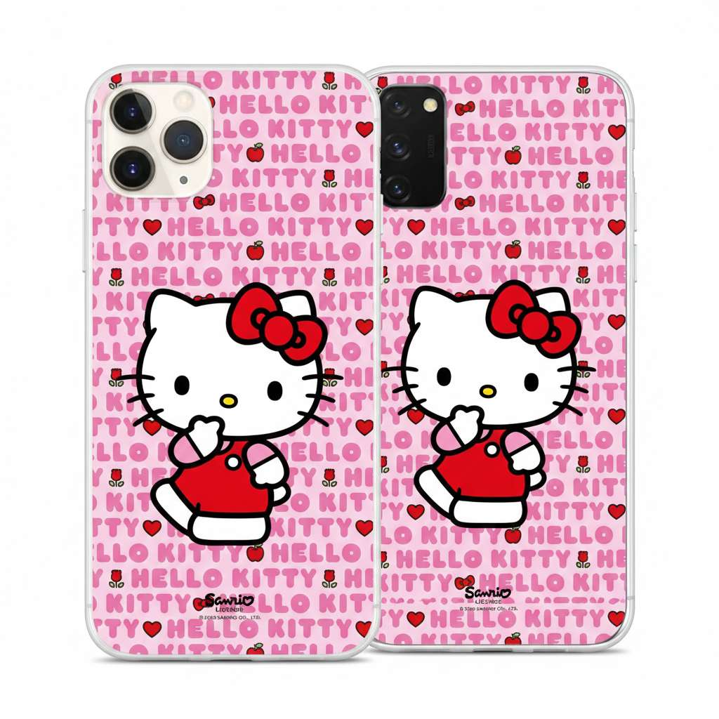 Funda oficial Hello Kitty Logo Pink rosa para móvil - carcasa rosa