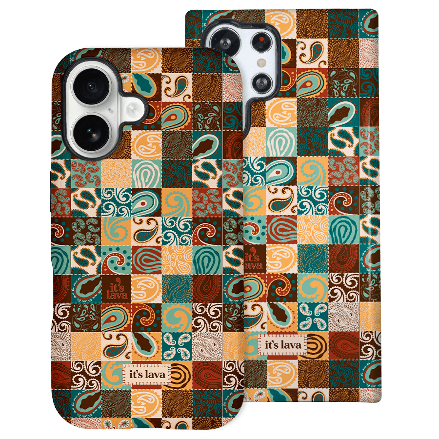 Funda antigolpes It's Lava Bandana Brown - Vista sin fondo diseño marrón