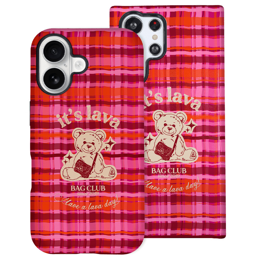Funda antigolpes It's Lava Pink Picnic - Vista sin fondo estampado rosa