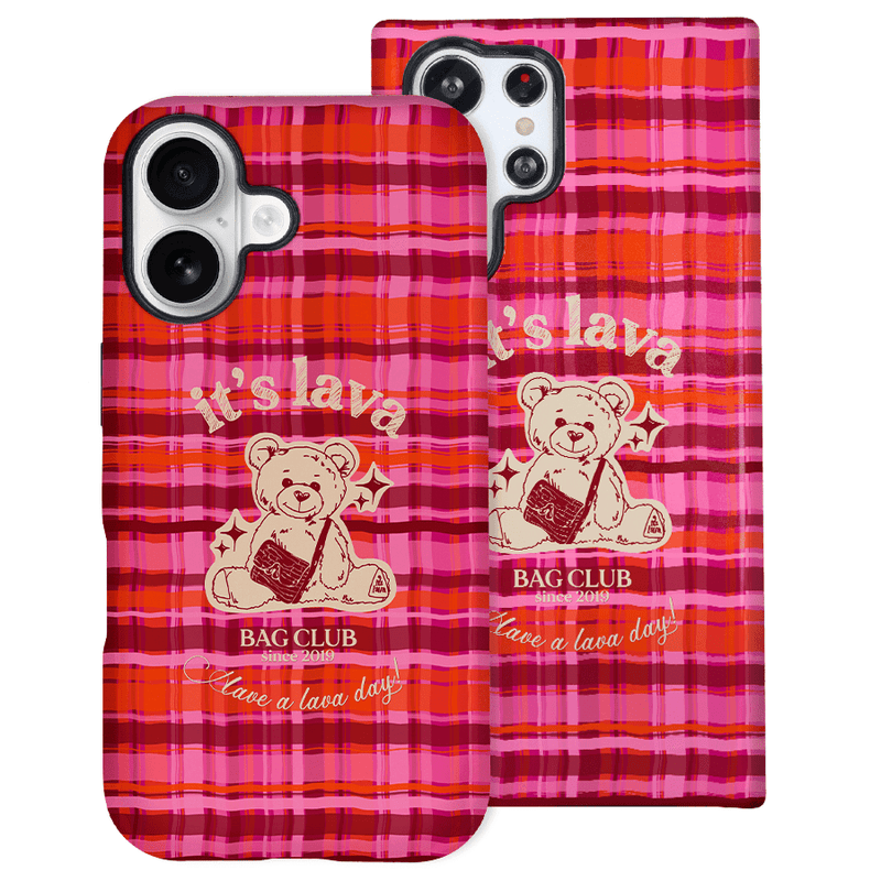 Funda antigolpes It's Lava Pink Picnic - Vista sin fondo estampado rosa