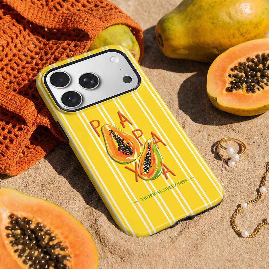 Funda Tough Papaya Beach – Vista lateral protección reforzada antigolpes
