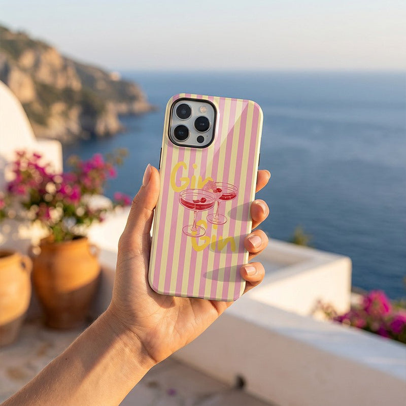 Funda Tough Gin Rosé – Vista lateral protección reforzada antigolpes
