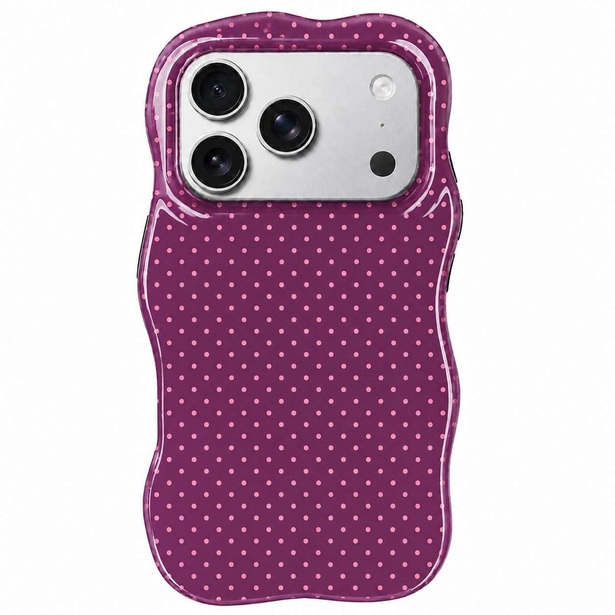 Cover Tough - Burgundy Wave Dots