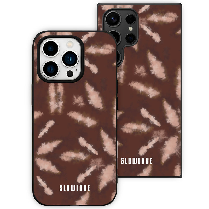 Funda Glass Slowlove Tie-Dye Brown - Detalle del acabado en cristal
