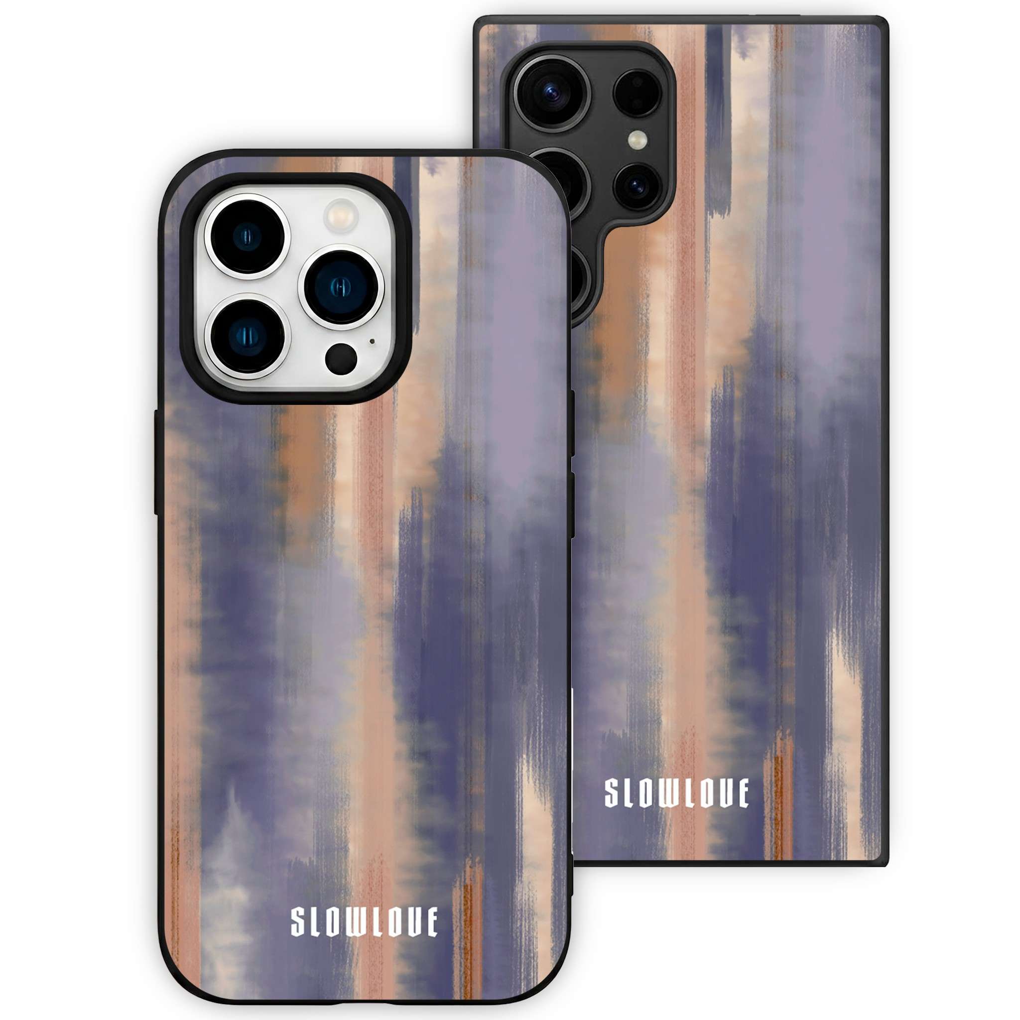 Funda Glass Slowlove Degradado Blue con degradado en tonos azules en cristal templado - Vista frontal
