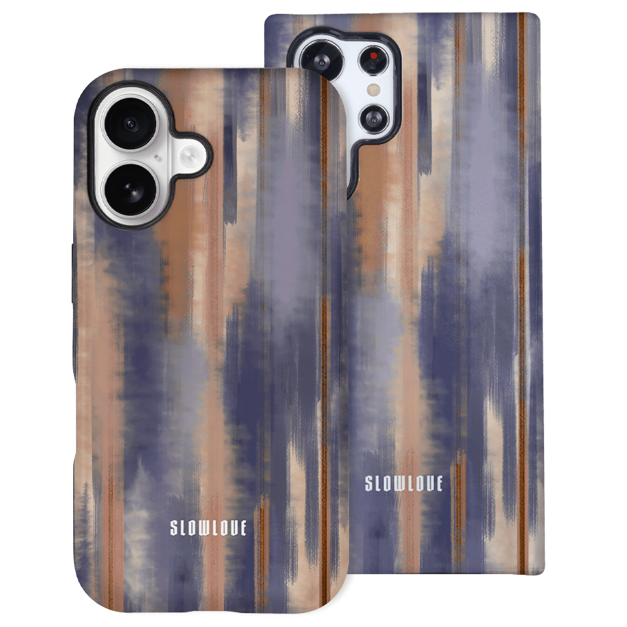 Funda Tough Slowlove Degradado Blue con degradado en tonos azules - Vista lateral
