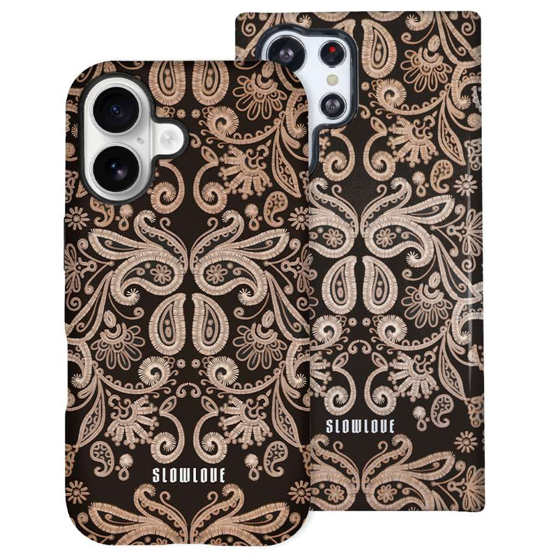 Funda Tough Slowlove Paisley Black con estampado paisley en negro - Vista frontal