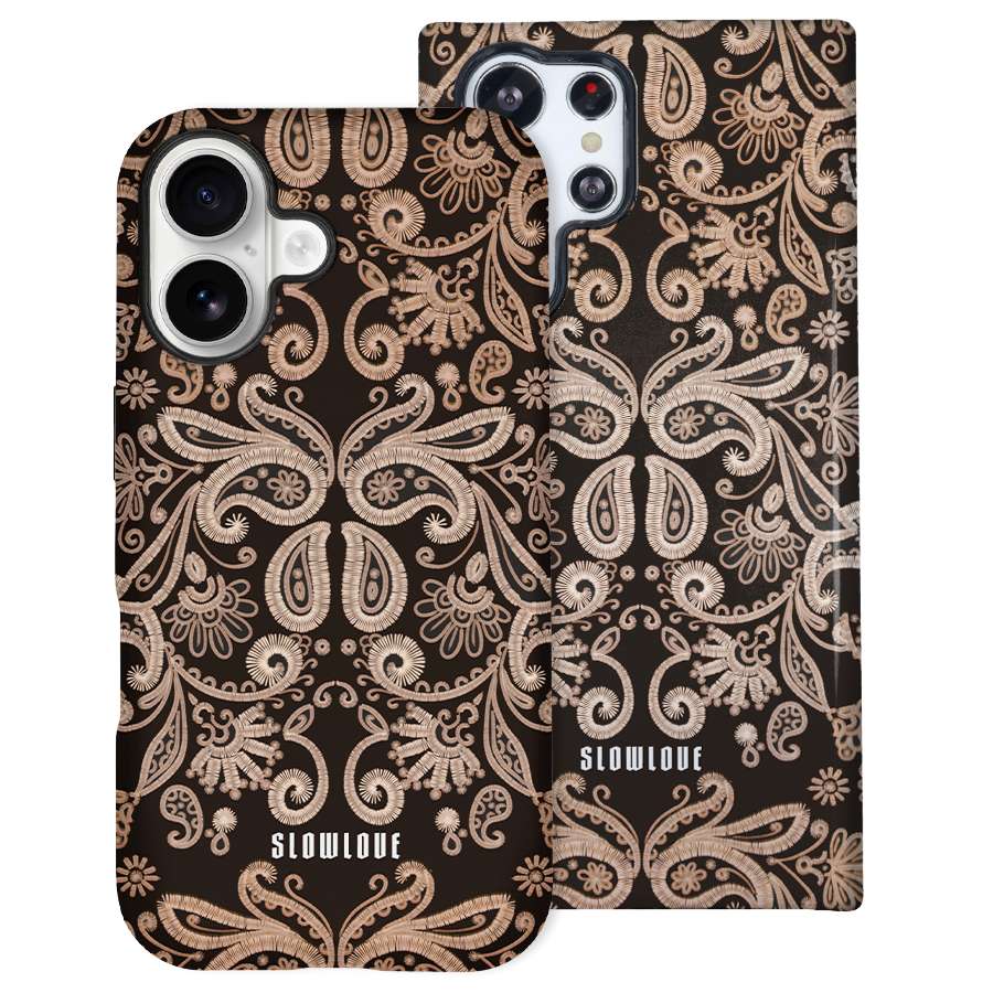 Funda Tough Slowlove Paisley Black con estampado paisley en negro - Vista frontal