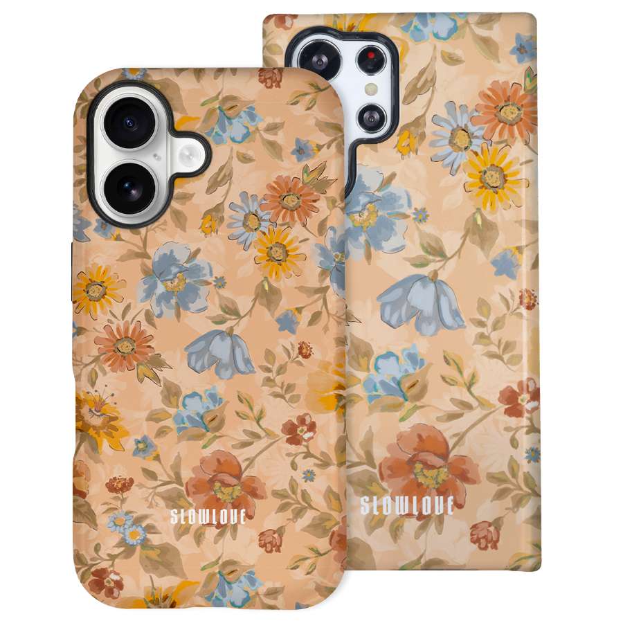 Funda Tough Slowlove Floral Vintage con estampado floral vintage retro - Vista frontal
