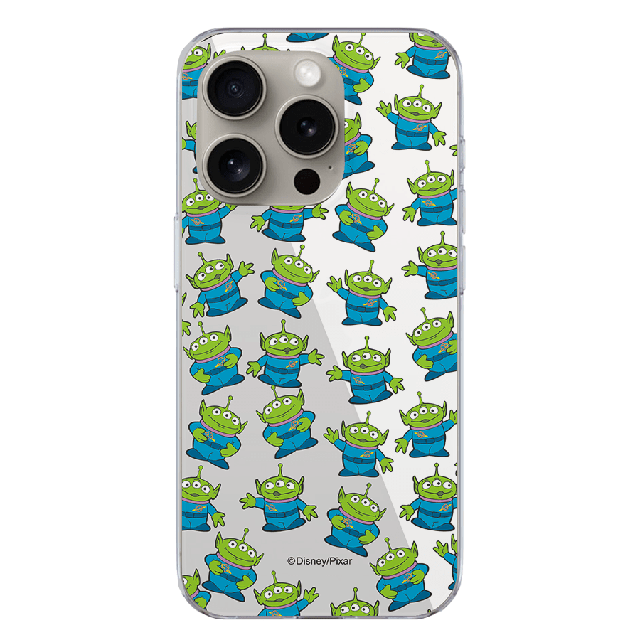 Funda Toy Story Aliens marcianitos diseño transparente
