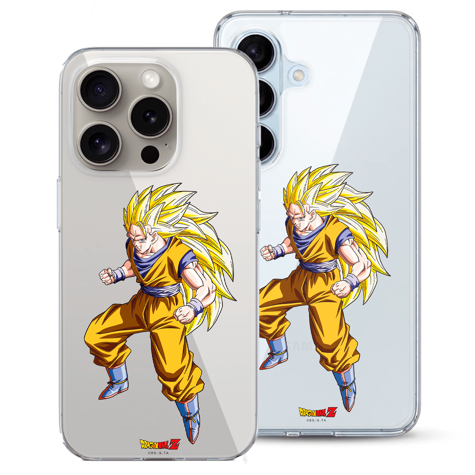 Detalle del diseño de la funda Dragon Ball Z Goku Super Saiyan 3
