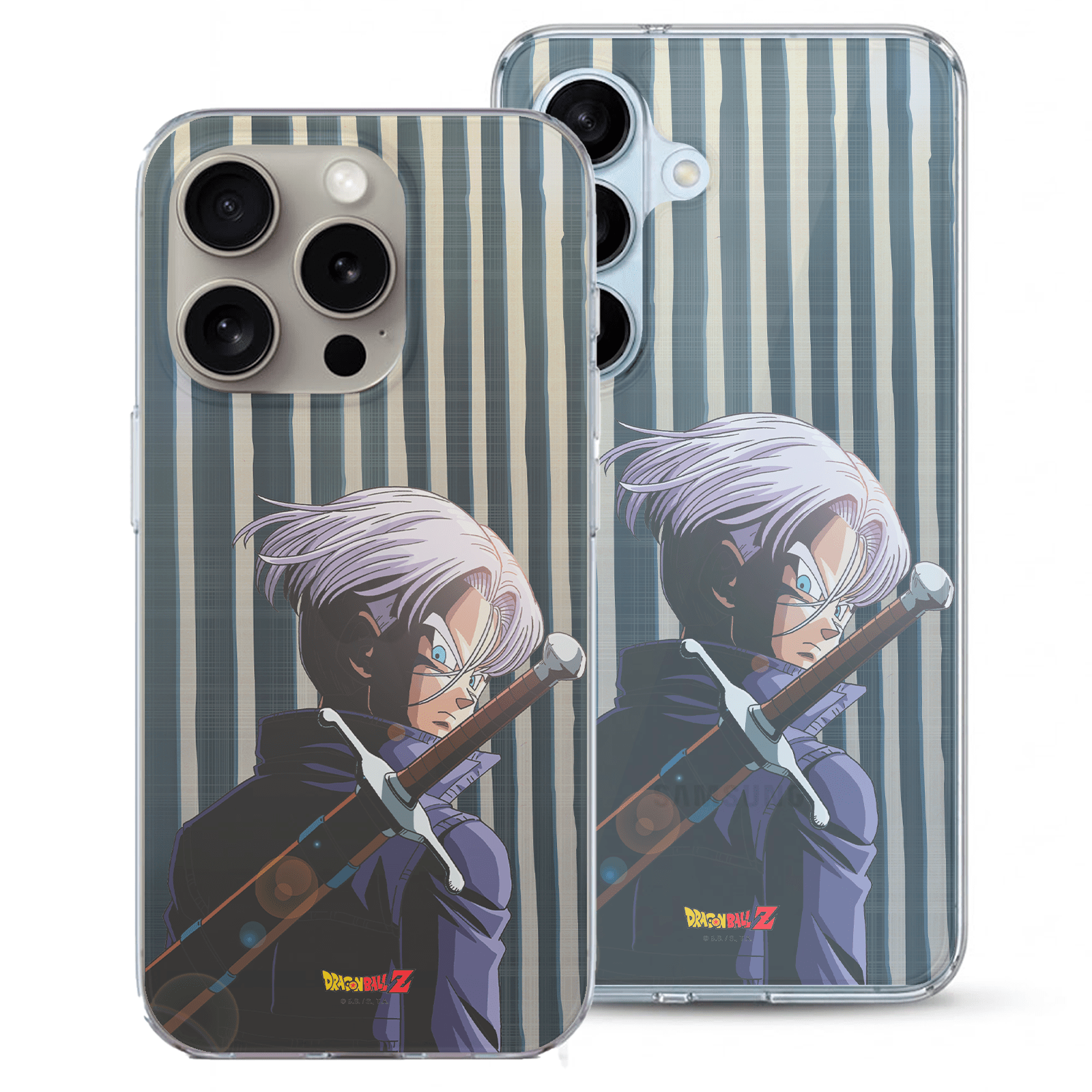 Detalle del diseño de la funda Dragon Ball Z Trunks del Futuro
