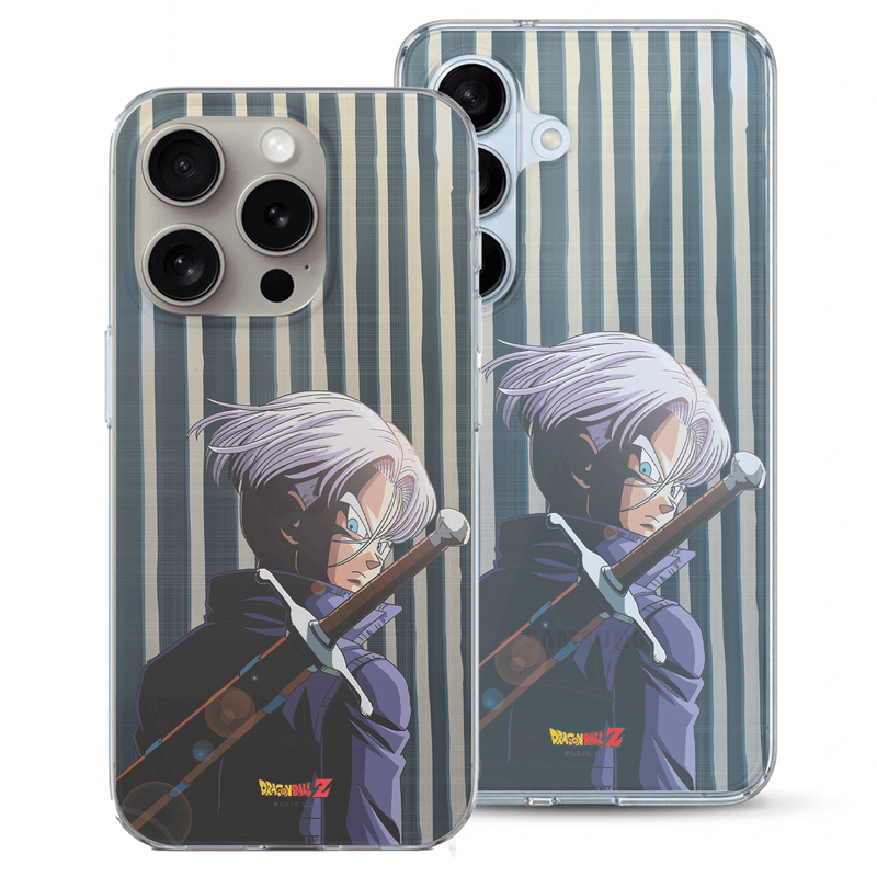 Detalle del diseño de la funda Dragon Ball Z Trunks del Futuro
