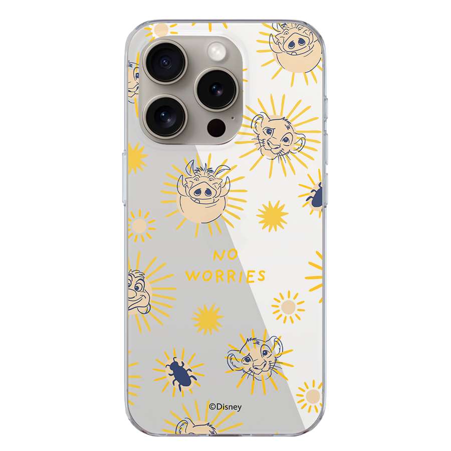 Funda oficial El Rey León con diseño No Worries Hakuna Matata para móvil
