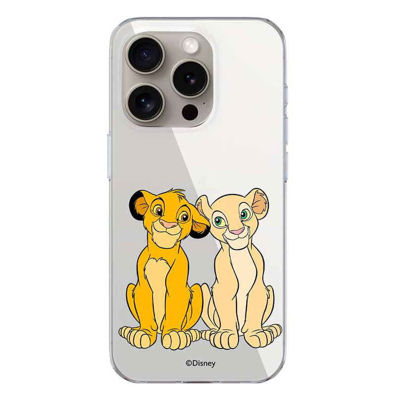 Funda oficial El Rey León con diseño Love de Simba y Nala para móvil
